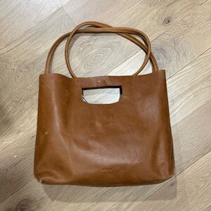 Able Tan Leather Tote Bag